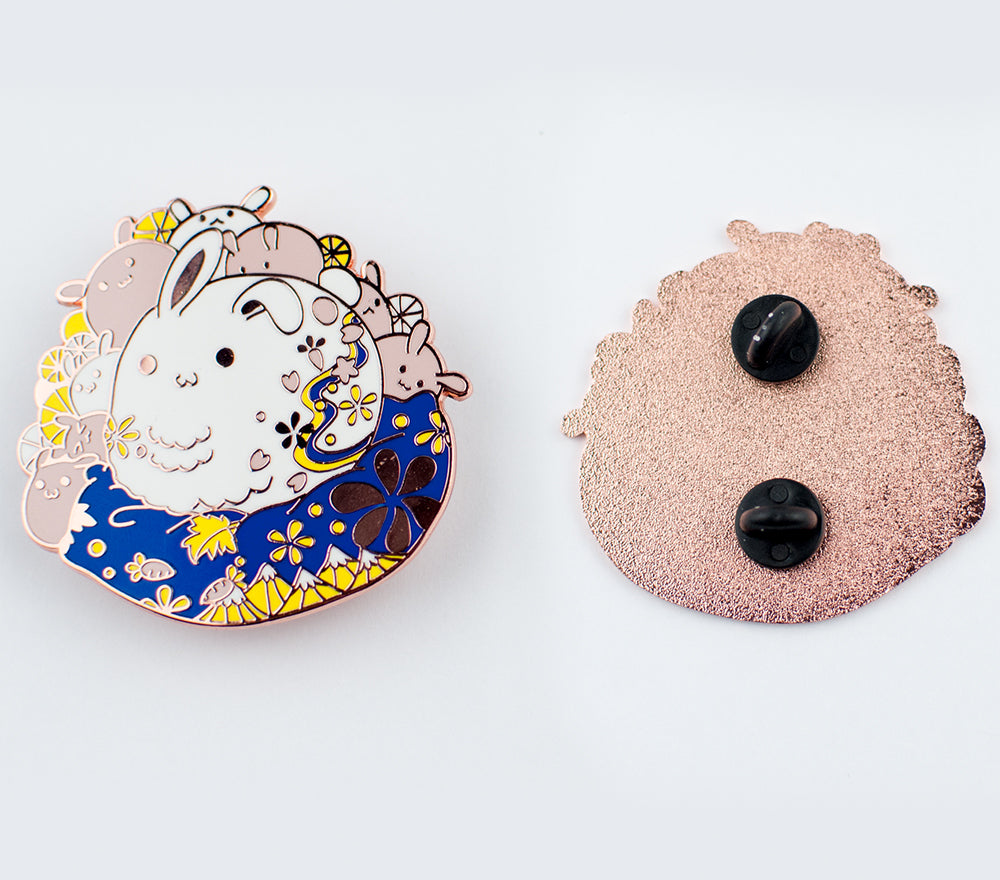 Chubby Bunny Rose Gold Pin