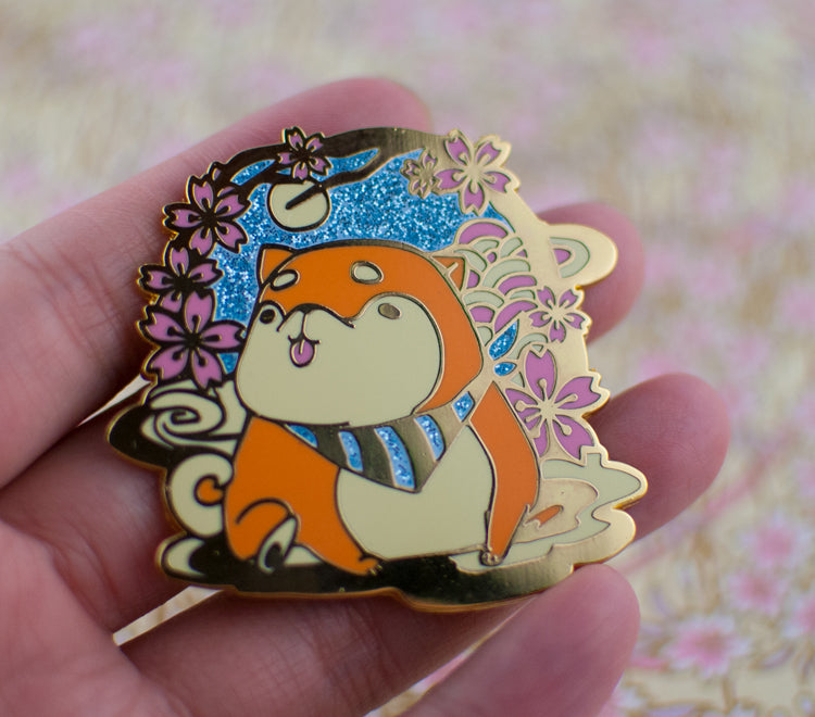 Shiba Inu Gold Pin