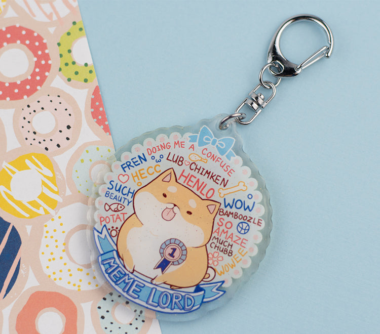 Shiba Inu Meme Keychain